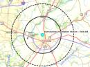 The Hamvention 1620 AM information radio coverage map.